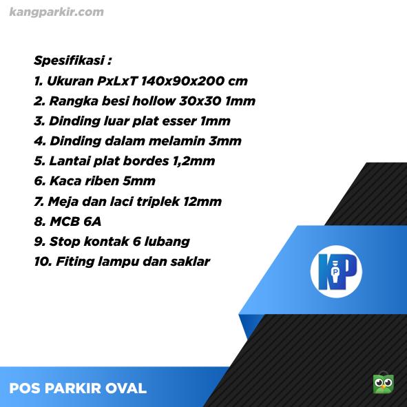 Pos Parkir/Kasir/Security Jendela Sliding 2 Sisi Kiri-Kanan