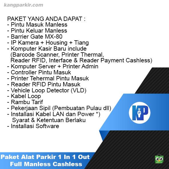 Paket Alat Parkir 1 In 1 Out Full Manless Cashless